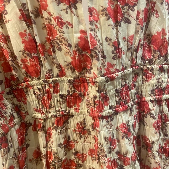 Free People Women’s Keep You Mini Dress New Floral Print Lined Cotton size M - Picture 4 of 15